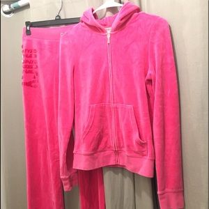 Juicy couture hoodie set couture pink size M&XS